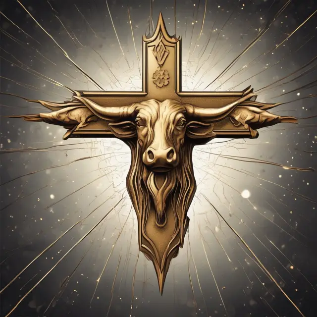 Golden cross constellation with moving averages forming a bullish signal in the night sky.
