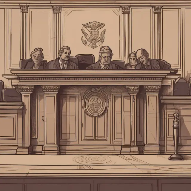 Golden share on trial in a courtroom, reflecting the legal scrutiny and potential challenges during its issuance