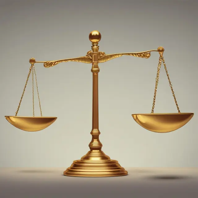 A golden scale with full employment, growth and low inflation balanced in harmony