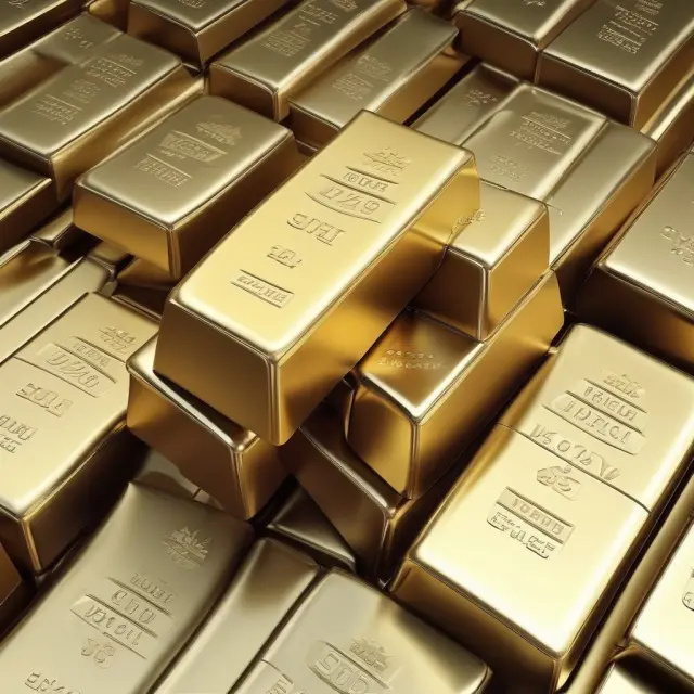 A gold fortress with a gatekeeper guarding international exchange rates and maintaining price stability