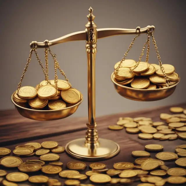 Gold coins on multiple scales represent various loan offers being compared for optimal financial gain.