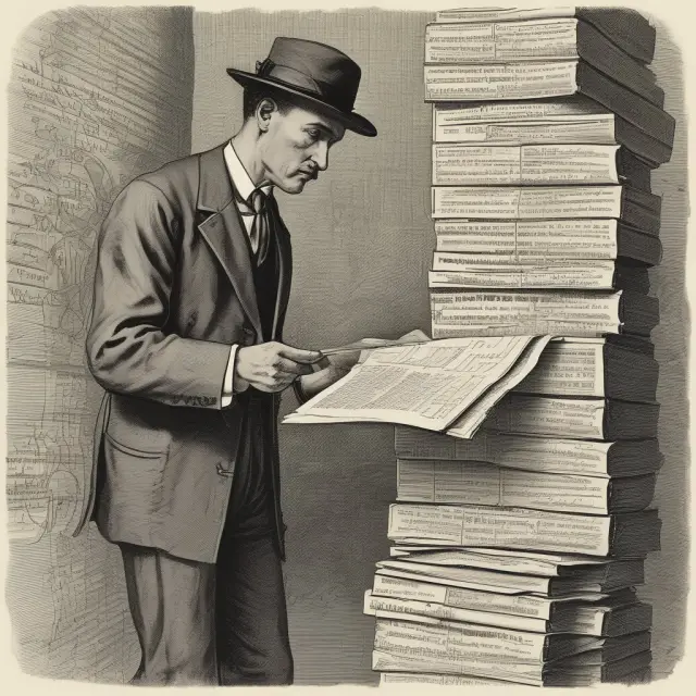 A time traveler examines historic stock certificates to ensure authenticity and proper endorsements for successful good delivery