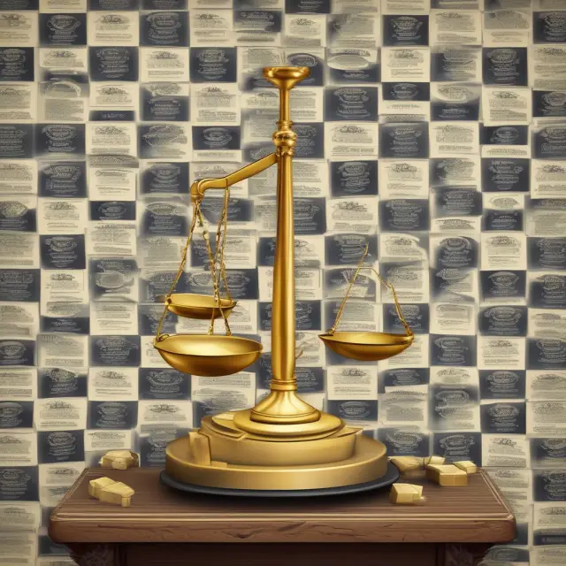 A balance weighing gold bars and stock certificates, symbolizing the meticulous process of ensuring good delivery in financial transactions