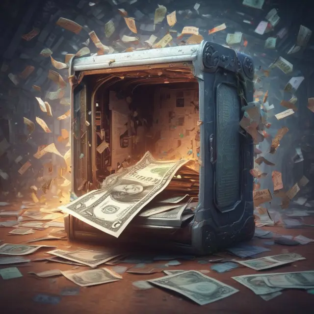 An illustration of a time capsule bursting open to reveal a digital world, symbolizing the evolution of good delivery in finance