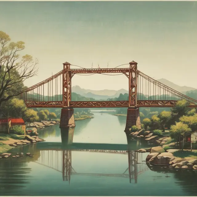 A sturdy bridge connecting two people during a transaction, with an earnest deposit acting as the foundation.