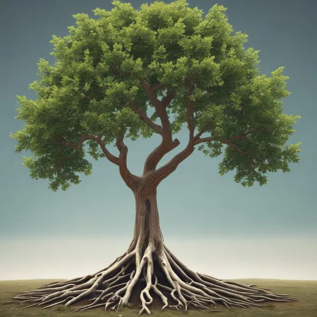 A tree with dividend-bearing branches representing stocks, with investors evaluating growth rates and required returns