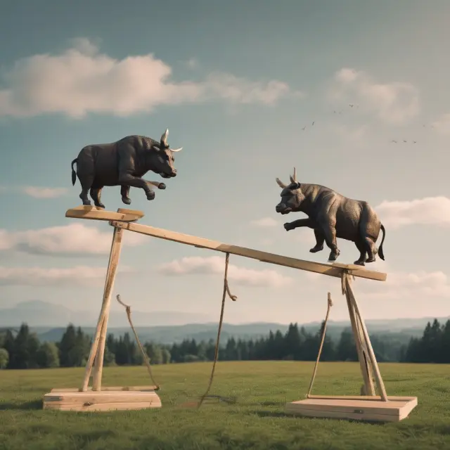 Bull and bear statues depicting consistent and fluctuating dividend growth in the Gordon Growth Model
