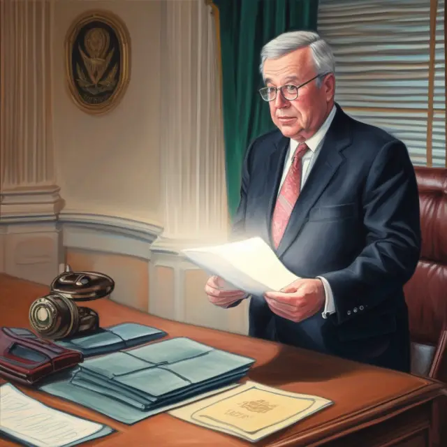 Comptroller General, symbolizing GAO leadership, holding a lantern to illuminate the path towards government transparency and accountability