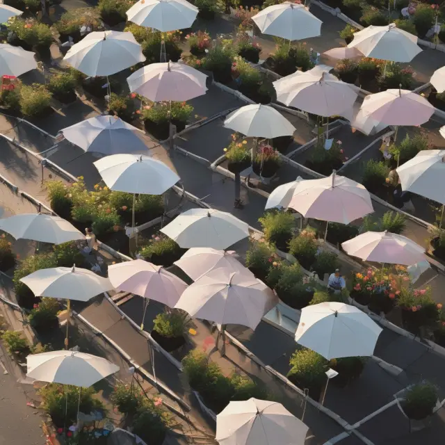 Raindrops symbolizing government grants nourishing fields: performing arts, research institutions, small businesses, and nonprofits