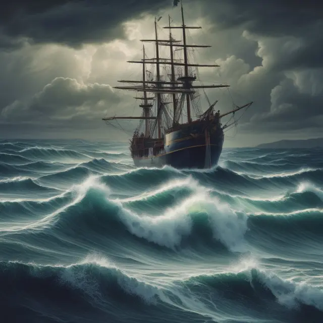 GIC sailing boat braving stormy seas, representing the fund
