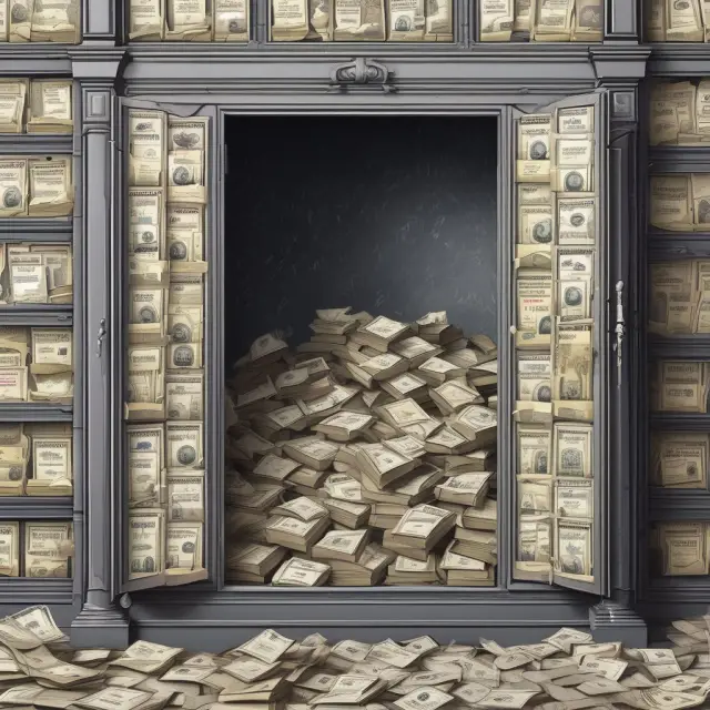A vault filled with U.S. government securities: Treasury bills, bonds, and notes symbolizing a safe investment haven