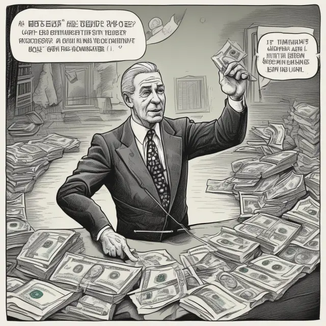 Image: Fed Chairman managing money supply through buying/selling government securities, symbolizing economic ebb and flow