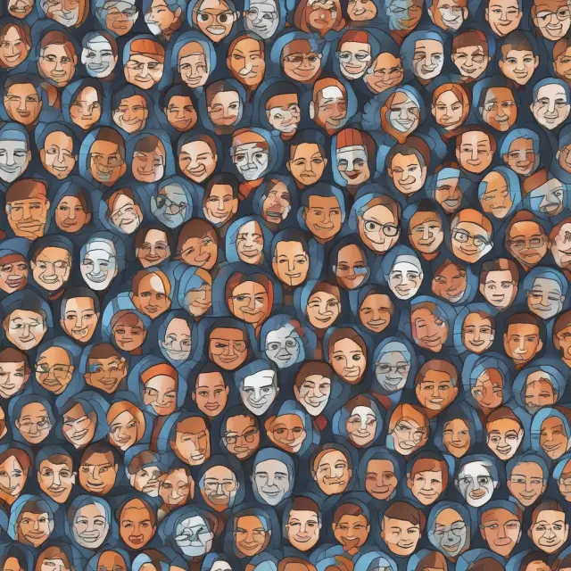 Mosaic depicting diverse test-takers contributing to a world map