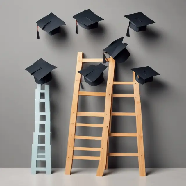 Graduated Payment Mortgage: Ladder symbolizes progressive payments and homeownership