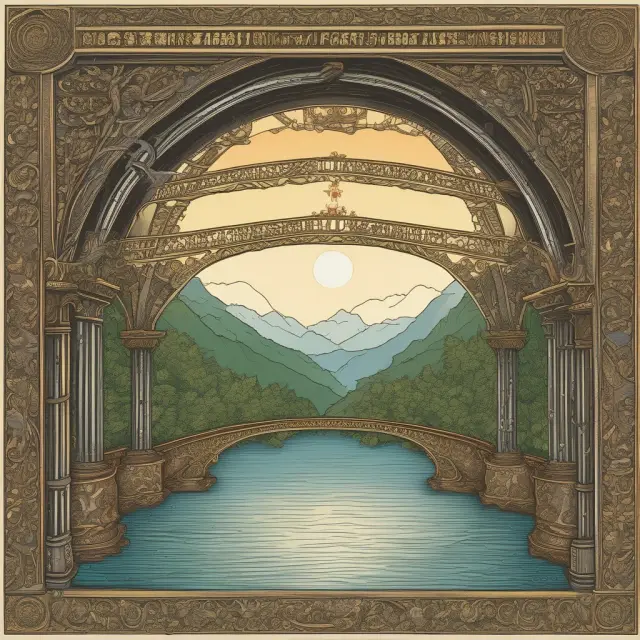 A wooden bridge with ropes anchored in the waters of a river, symbolizing grandfather clauses connecting old laws to new ones