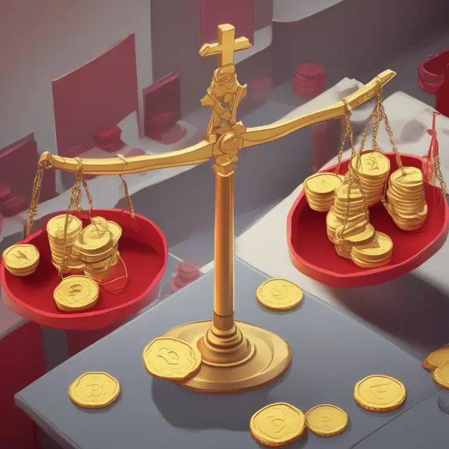 An image of a scale with gold coins representing benefits and red crosses symbolizing risks, as a professional investor considers the impact of using a grant deed