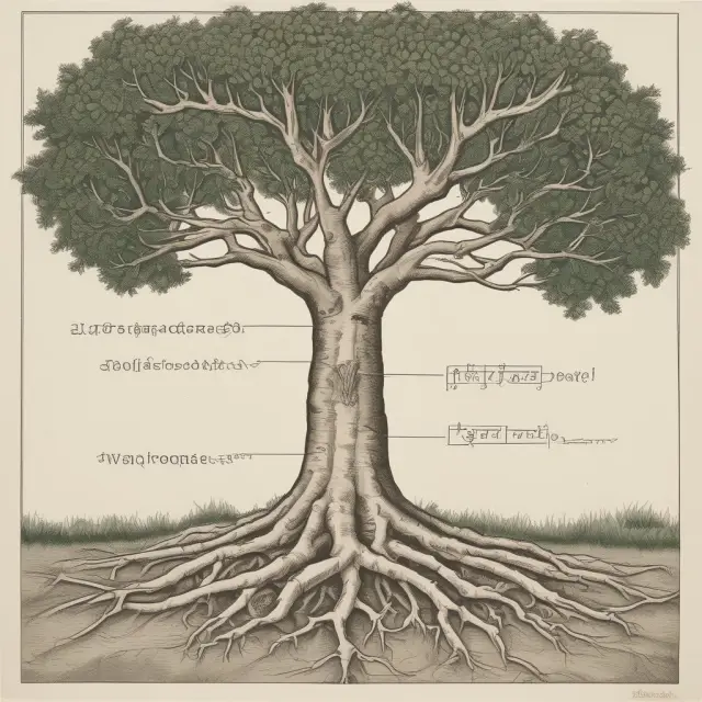 An illustration of a tree with two roots symbolizing grantor and grantee, branching out into various grant deeds for real estate transactions.
