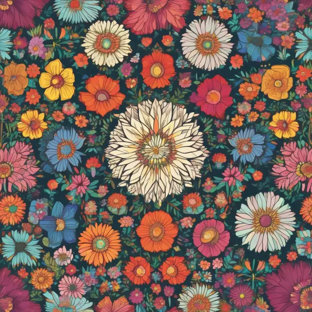 Vibrant image of a kaleidoscope filled with blooming flowers representing the diverse range of projects funded by federal grants in aid