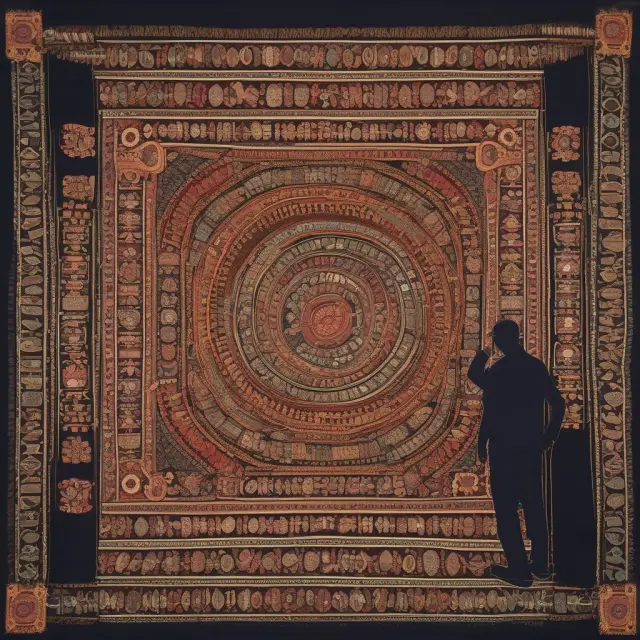 Government officials creating an intricate tapestry representing common questions and answers about federal grants in aid.