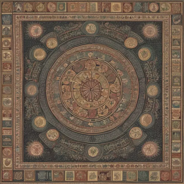A colorful tapestry with various threads symbolizing different asset classes interwoven to create a balanced granular investment portfolio.