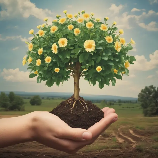 A grantor, depicted as a person holding a seedling, transfers wealth to younger generations through a zeroed-out GRAT, creating a flourishing inheritance.