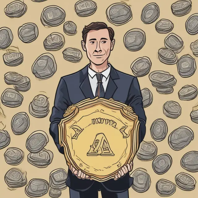 Grantor holding a shield decorated with tax symbols, releasing gold coins (representing minimized estate & gift taxes), while income and capital gains taxes dissipate as feathers.
