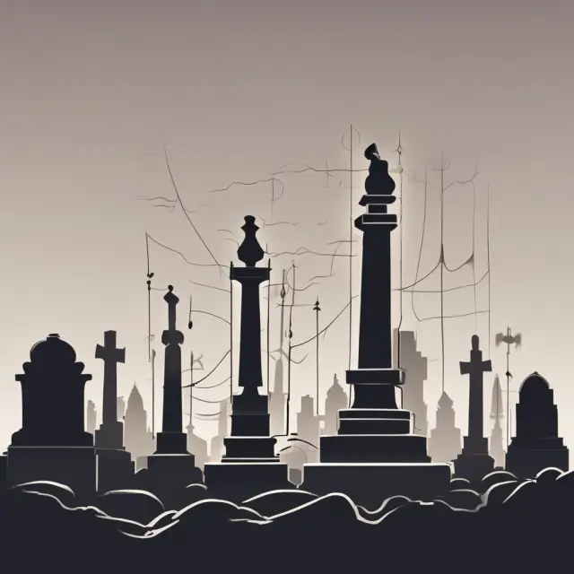 An image of a gravestone doji candlestick with shadows representing common mistakes in trading: overtrading, ignoring volume, misinterpreting the pattern, and neglecting other factors.