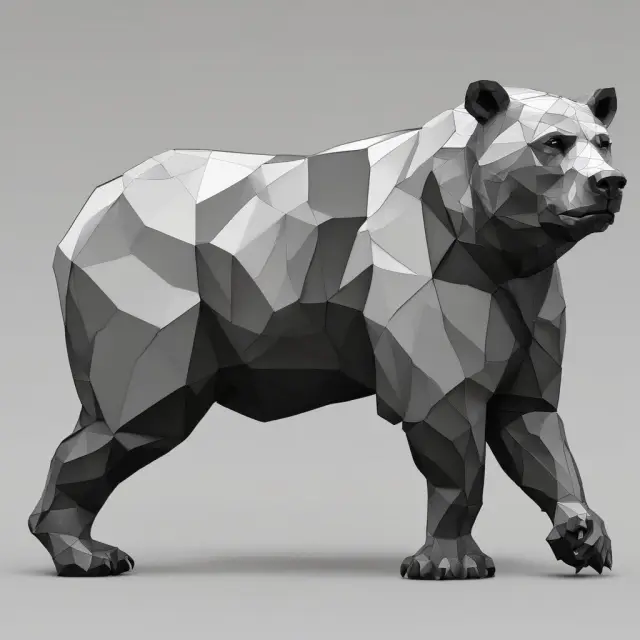 A gray bear and a gray bull together, symbolizing the blended strengths of black and white box testing in gray box testing
