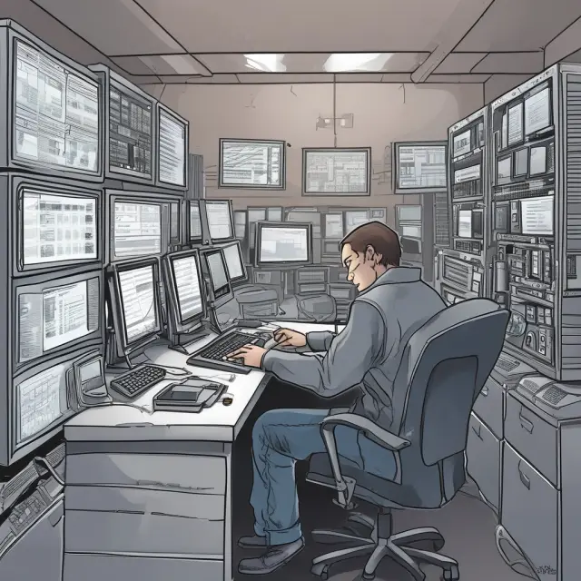 Gray box tester examining diverse testing tools like Burp Suite, SoapUI, Python, Java, OpenVAS, Nmap, and Nikto