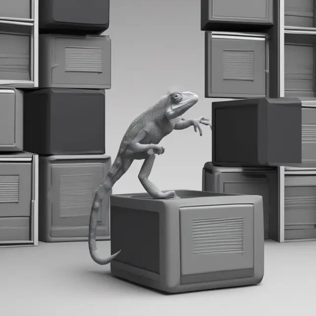 A chameleon symbolizes gray box testing, blending the advantages of black box and white box testing methodologies to deliver more comprehensive software testing