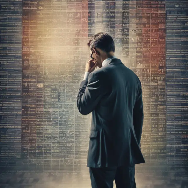 Institutional investor scrutinizing market news and stocks while acknowledging gray listed securities shrouded by mist