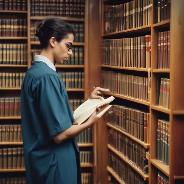 Student preparing for the Graduate Record Examination (GRE) with a golden book.