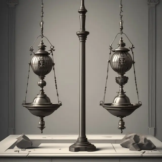 Two large pendulums representing inflation and interest rate volatility in the US economy before the Great Moderation