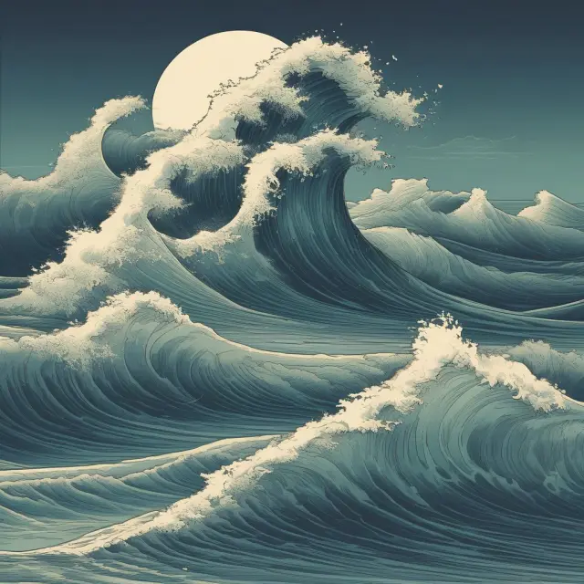 Calm wave symbolizing the Great Moderation
