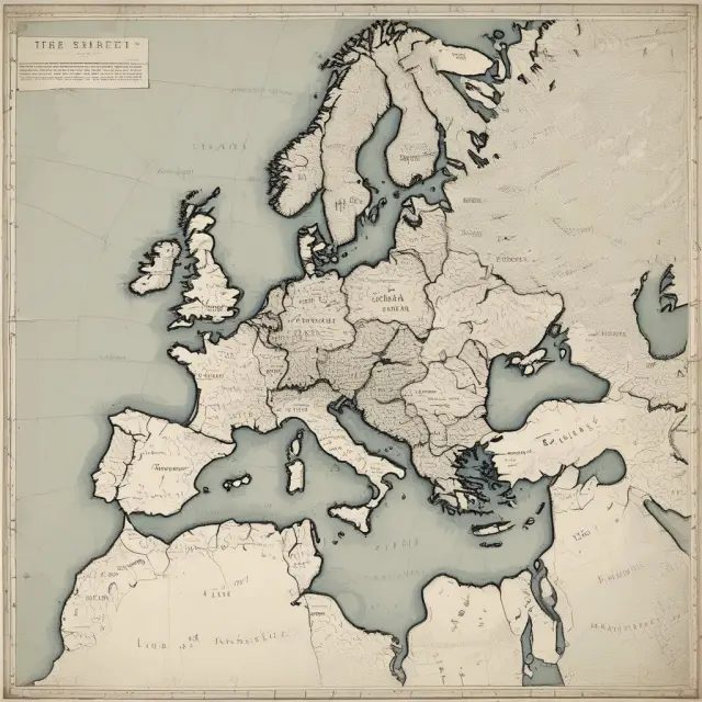 An image of a map of Europe and America being consumed by a tidal wave, symbolizing the global economic consequences of the 1929 stock market crash