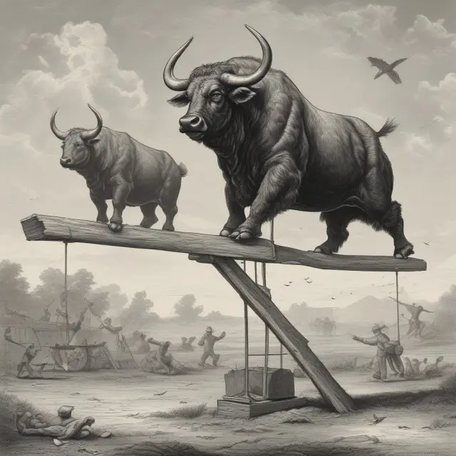 Bull and bear economists debating the New Deal