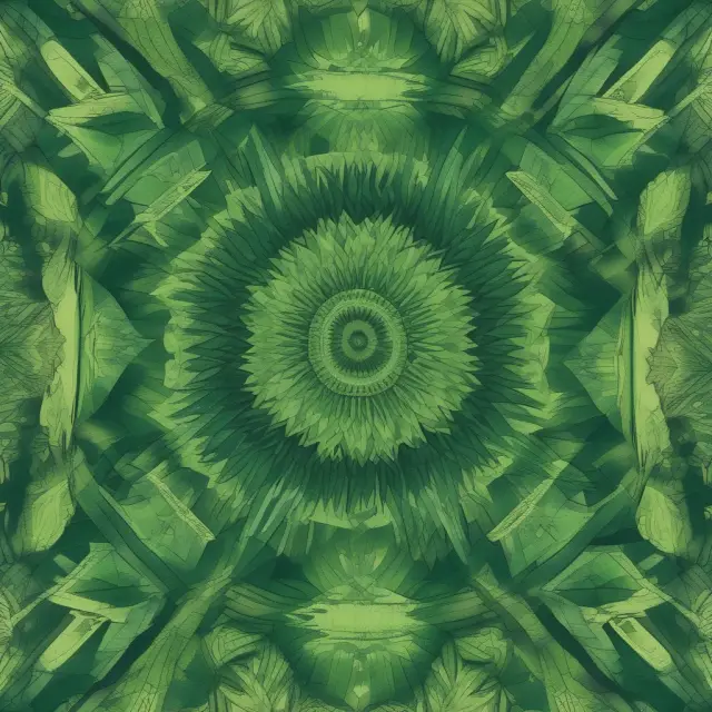 A vibrant kaleidoscope of green cards representing the ongoing process of maintaining valid permanent resident status by renewing every ten years