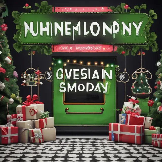 Visualization of Green Monday connecting the social shopping event of Black Friday with the online deals of Cyber Monday
