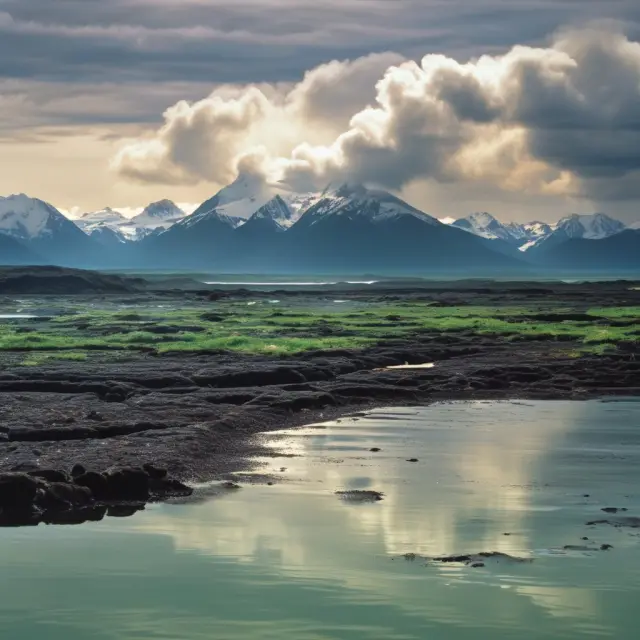Oil spill inspiring the creation and growth of green funds, symbolizing environmental responsibility and sustainable investing.