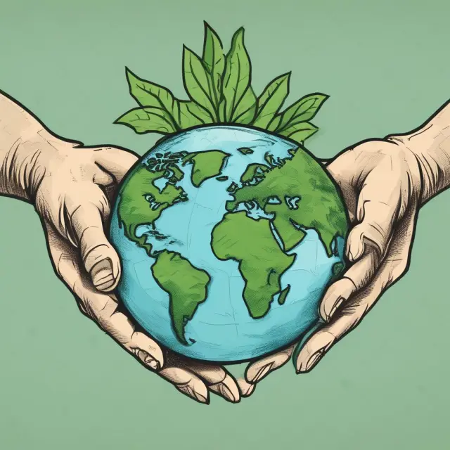 A hand holding seeds as it showers them over a globe; the scene symbolizes green funds investing in renewable energy, buildings, and efficiency technologies