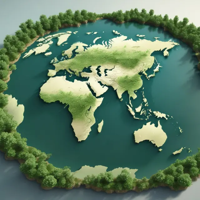 A vibrant world map with green dots representing successful green-field investments