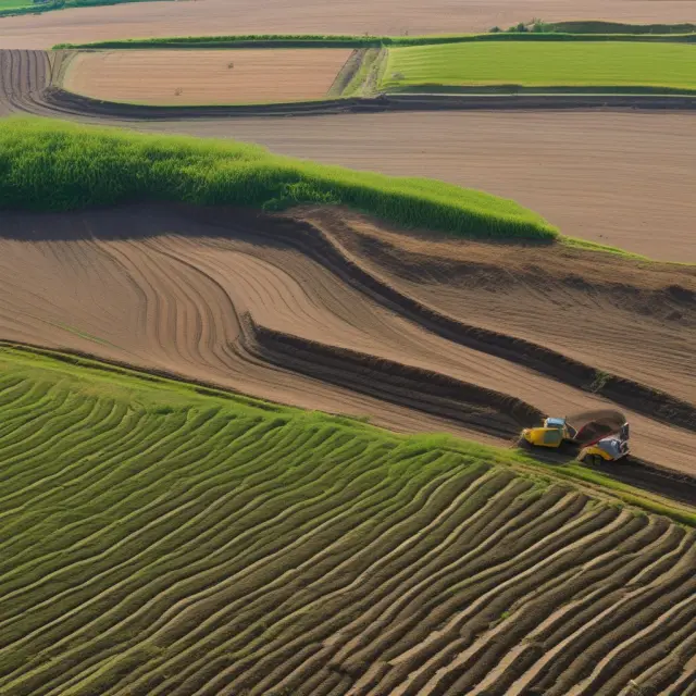 A parent company planting seeds symbolizing greenfield investments, with roots reaching into foreign lands and shoots growing towards success