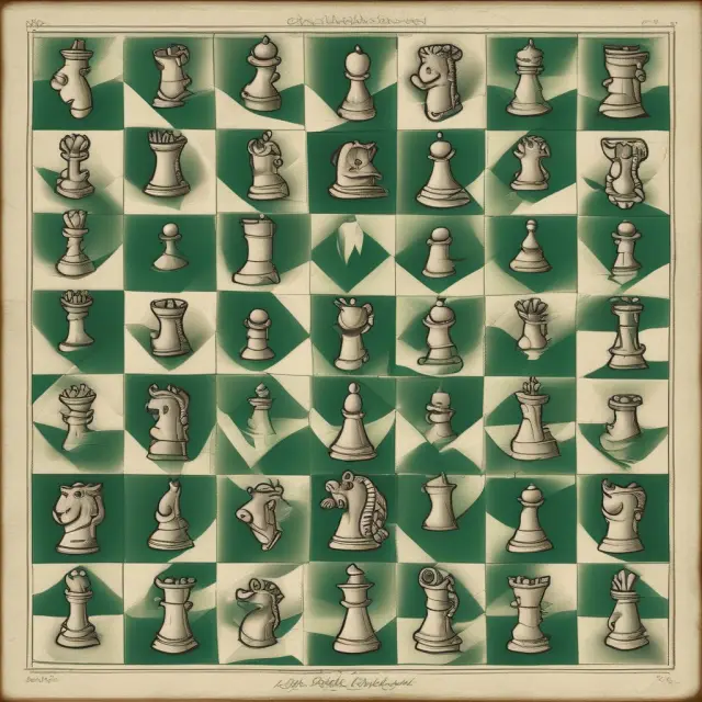 Goldsmith on a chessboard, symbolizing his successful and unsuccessful greenmail campaigns against St. Regis Paper Company and Goodyear Tire and Rubber Company