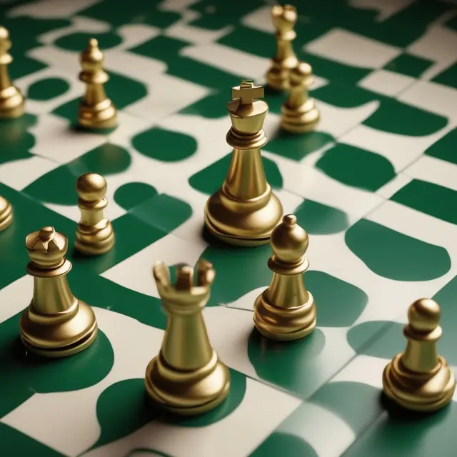 Activist investor using greenmail strategy to influence mergers and acquisitions on a chessboard