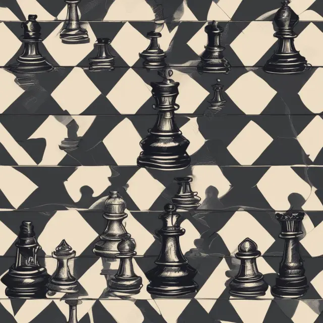 An underwriter strategically positions chess pieces symbolizing price stability, liquidity, risks, and dilution in a captivating IPO market game