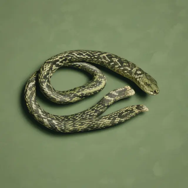 An image of a deceitful snake disguised as an eco-friendly label on a product, representing the practice of greenwashing