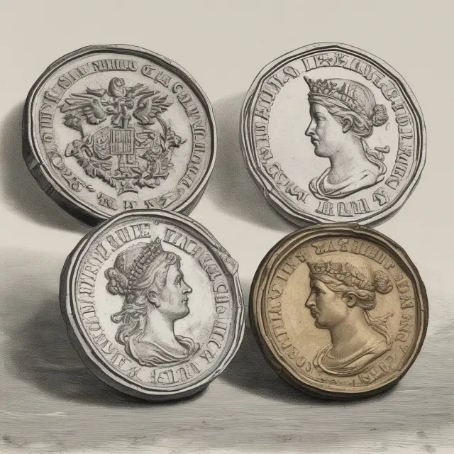 Coin image: A golden coin (good money) versus a silver-plated copper one (bad money). Both in circulation due to legal tender laws, causing the good coin to be sidelined.