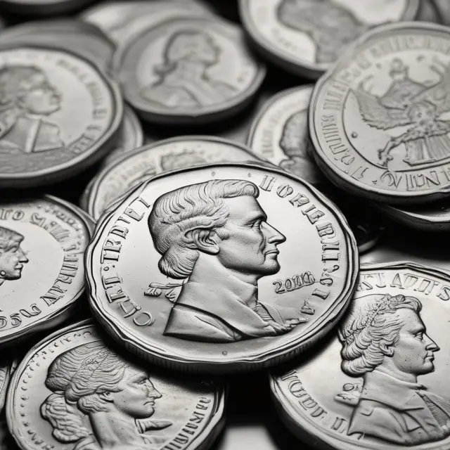 An image of a silver coin being replaced by a stack of copper pennies, symbolizing the concept of Gresham