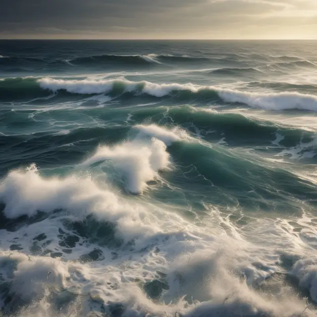 Image of a stormy sea with Euro waves representing the global financial crisis and its effect on Greece