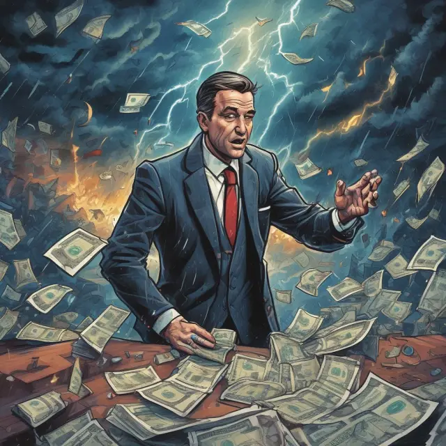 A person skillfully navigating grid trading with effective risk management tools: stop losses, position sizing, and emotional control.
